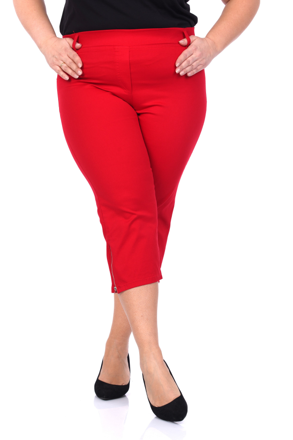 Dámske nohavice ¾ zo zipsom plus size Betlasa